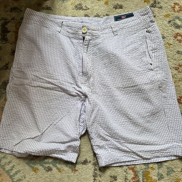 Vineyard Vines purple seersucker shorts - Picture 1 of 4